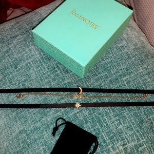 3 piece set 2 chokers and “love” bracelet